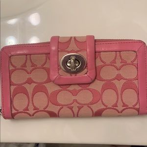 Pink Coach Wallet
